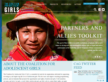 Tablet Screenshot of coalitionforadolescentgirls.org